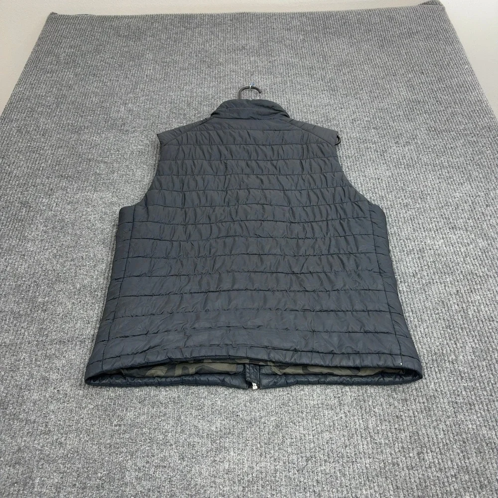 Banana‎ Republic Puffer Vest Mens L Black Polyester Quilted Camo Lined Gorpcore